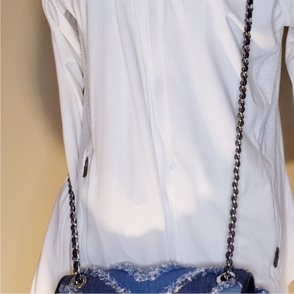 MICHAEL Michael Kors **EUC** Sloan Denim Large Chain Shoulder Bag, Multi Blue - Picture 7 of 10